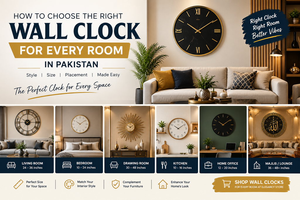How to Choose the Right Wall Clock for Every Room in Pakistan