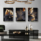 3 Pcs Set Modern Plant Leaf Wall Art Hanging