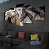 5 piece horse wall frame set for home decor
