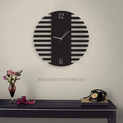 Eid Sale Wooden 1 Pc Wall Clock Strips Style 20*20 inch Size