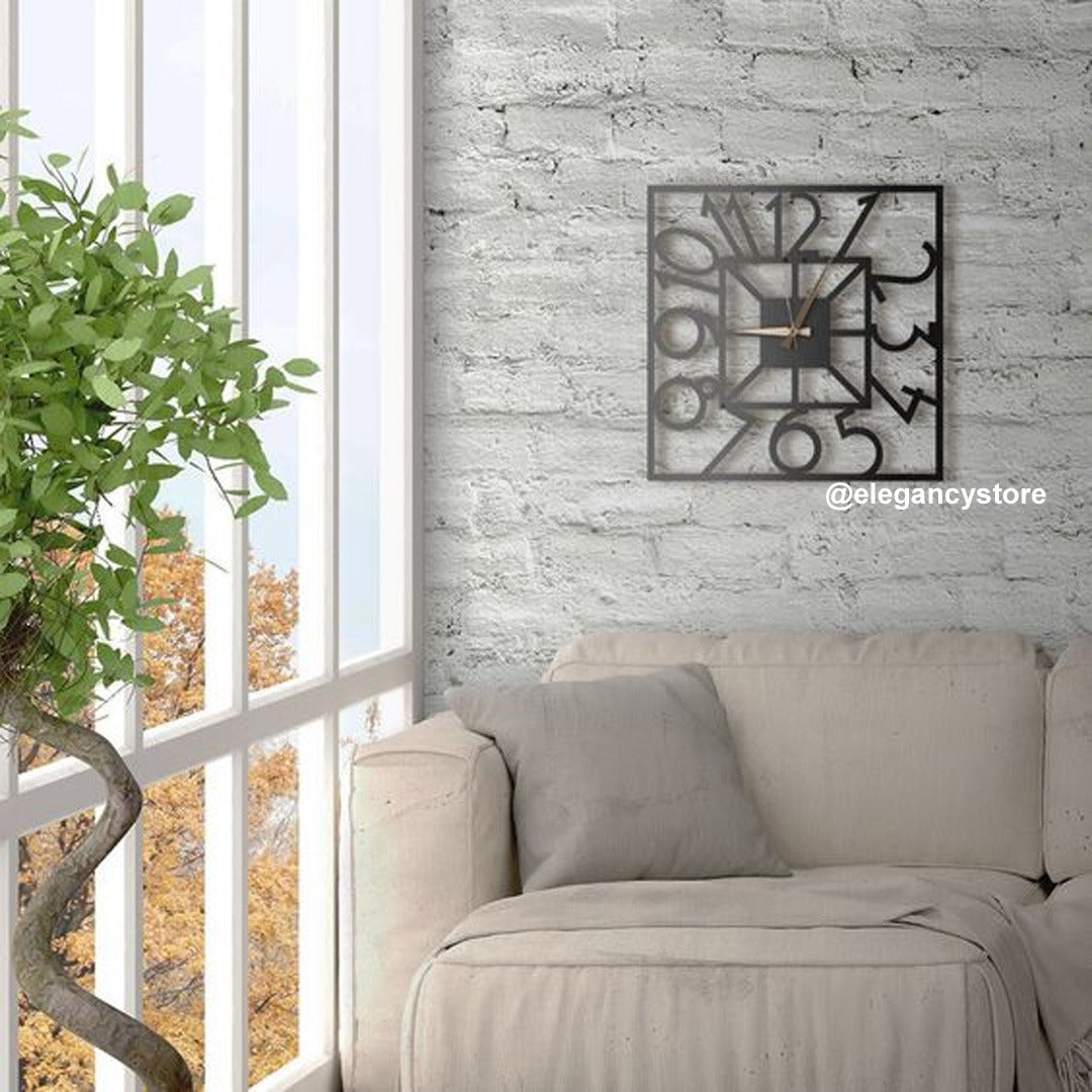 Square Clock 1 Pc Wall Clock – elegancystore.com