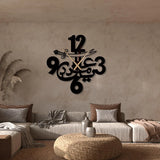 Imam Ali Zulfiqar Sword Wooden Wall Clock - Ya Ali Madad - Mu-09839
