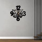 Imam Ali Zulfiqar Sword Wooden Wall Clock - Ya Ali Madad - Mu-09839