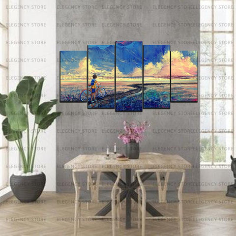 5 Split 3D Wall Frame - Digitally Printed Landscape(AJ-030)