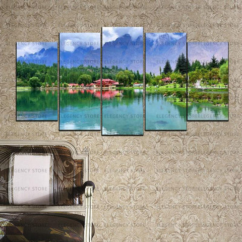 5 Split 3D Wall Frame - Digitally Printed Landscape(AJ-035)