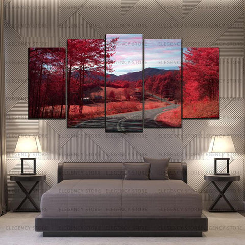 5 Split 3D Wall Frame - Digitally Printed Landscape(AJ-046)