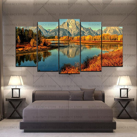 5 Split 3D Wall Frame - Digitally Printed Landscape(AJ-06)