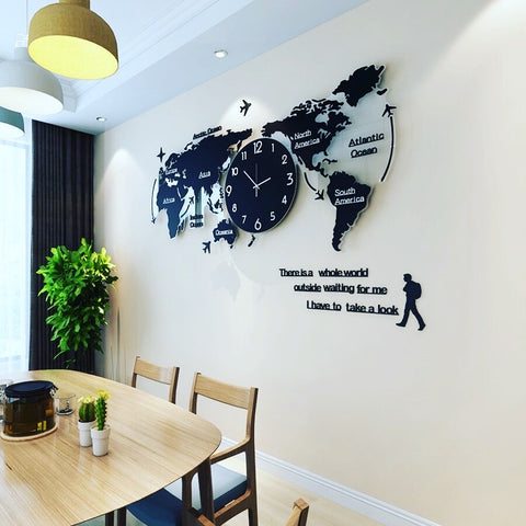 WORLD MAP CLOCK (SKU-10005203 10003881 10009812)