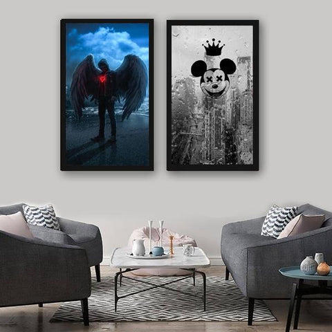 2 PCS 3D WALL FRAME