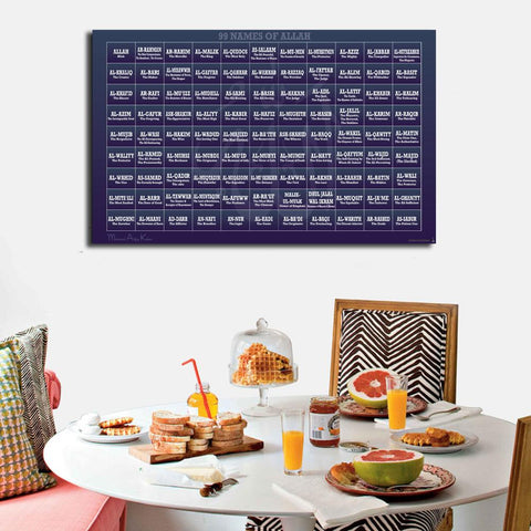 Single 3D Wall Frame khi002 99 Names (Size 18x24 Inch)