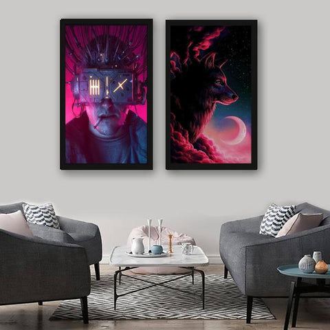 2 PCS 3D WALL FRAME