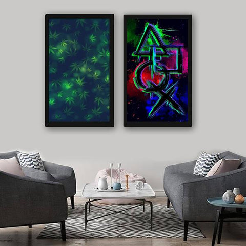 2 PCS 3D WALL FRAME