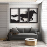 ELEGANT 3 PC WOOD HORSE (Joint AI-001)