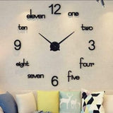 DIY PURE ACRYLIC WALL CLOCK MIX LETTER AND NUMBER