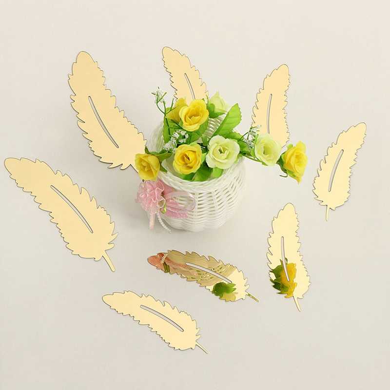 Feather Shape Mural Decals - GOLD