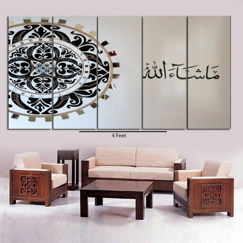 5 Equal 3D WALL FRAME - DIGITALLY PRINTED (SKU-WF3188)