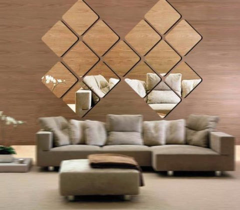 14X Acrylic Boxes wall decor Mirror (GOLD)