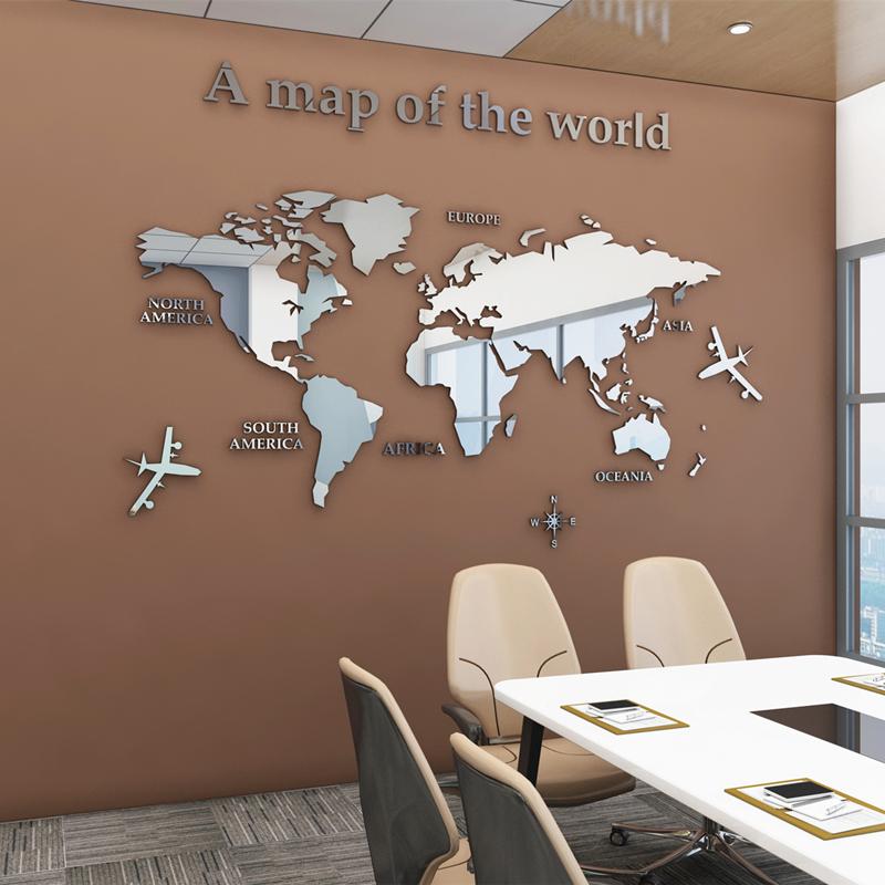 European Type World Map 3D Acrylic