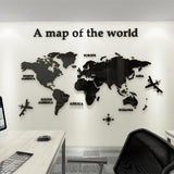 European Type World Map 3D Acrylic