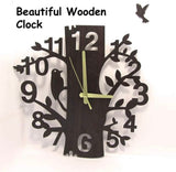 Numeric Bird Wooden Clock
